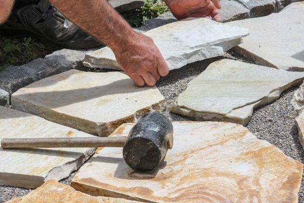 Stone Sidewalk Installation in Howell